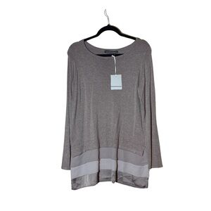 Sandro Ferrone Women’s Layered Hem Long Sleeve Top NWT Size L $110 Retail